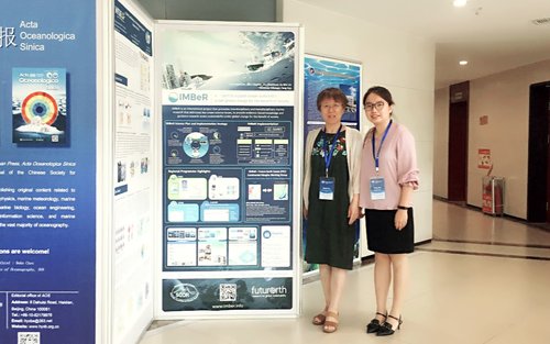 LIU Su Mei and ZUO Fang presented an IMBeR poster at the Global Ocean Summit 2018